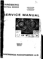 Tandberg 3021-X - Service Manual